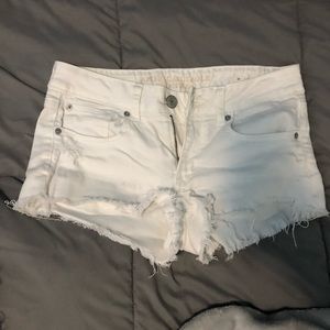EUC white frayed shorts, American Eagle!